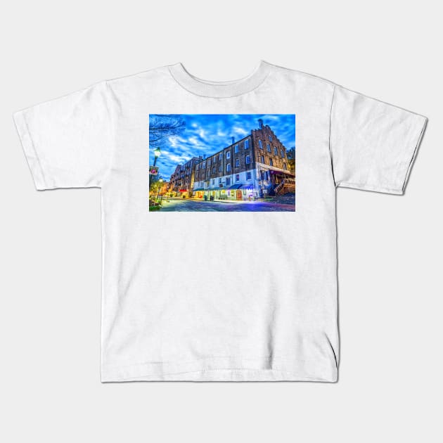 River Street Savannah Georgia Kids T-Shirt by Gestalt Imagery